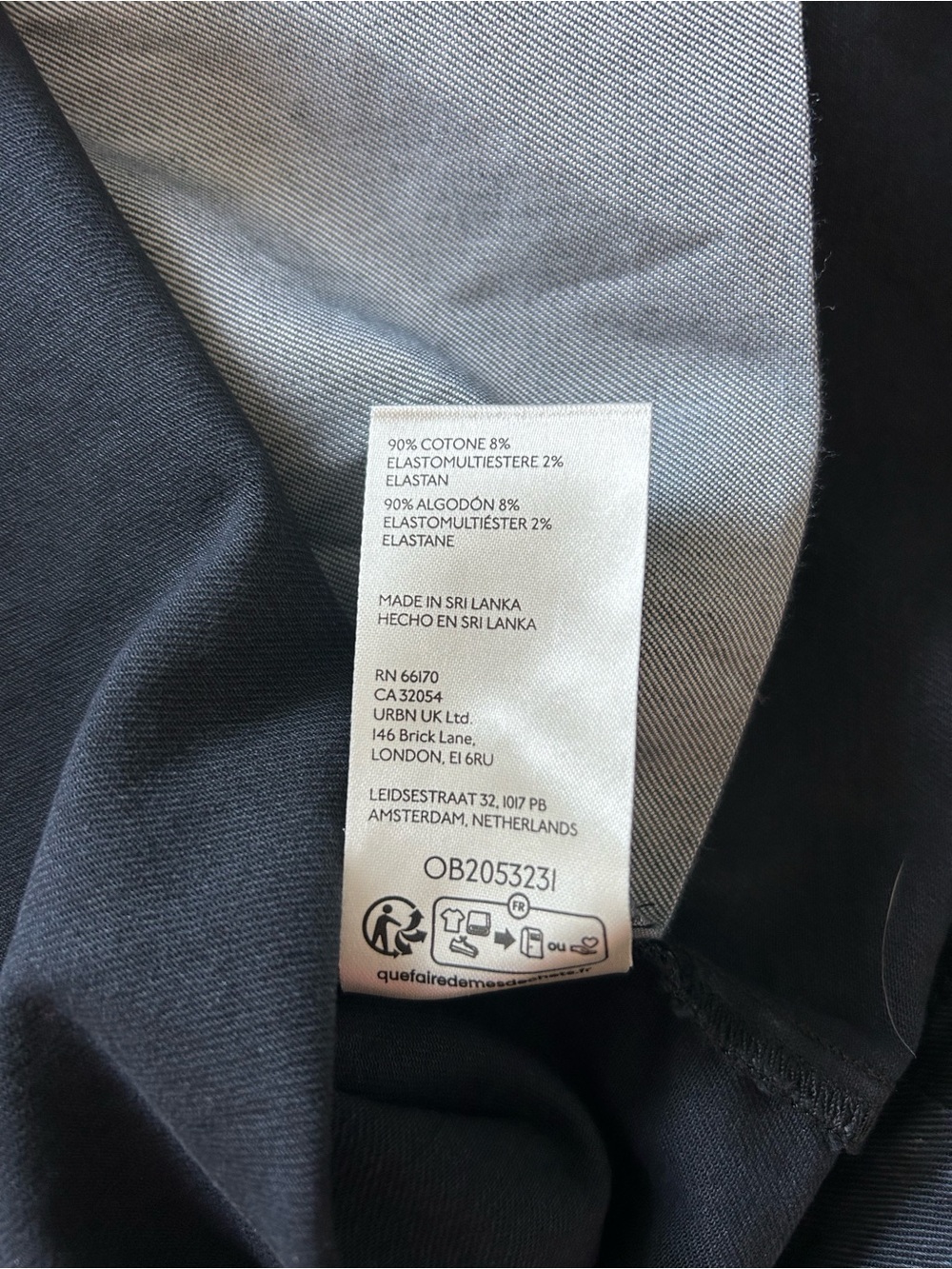 Dark Denim Skirt from Anthropology with Button-Front and Pockets - Picture 9 of 10